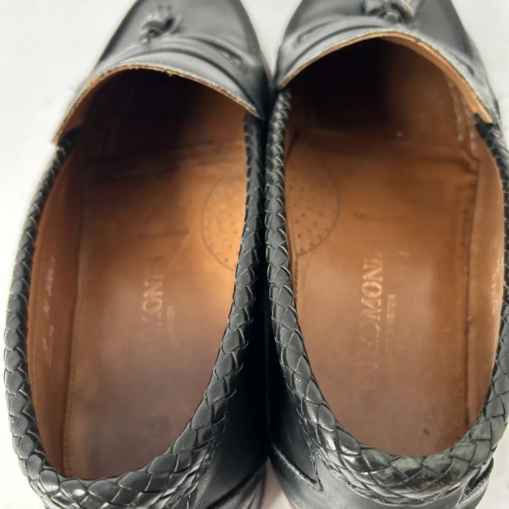 Allen Edmonds Men's Maxfield Black Leather Tassel Dress Loafers Shoes Size 10 3E